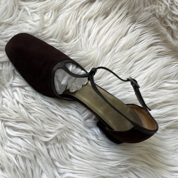SOLD OUT Authentic Yves Saint Laurent MaryJane Vintage Brown Suede Leather 7 N. - Picture 12 of 15